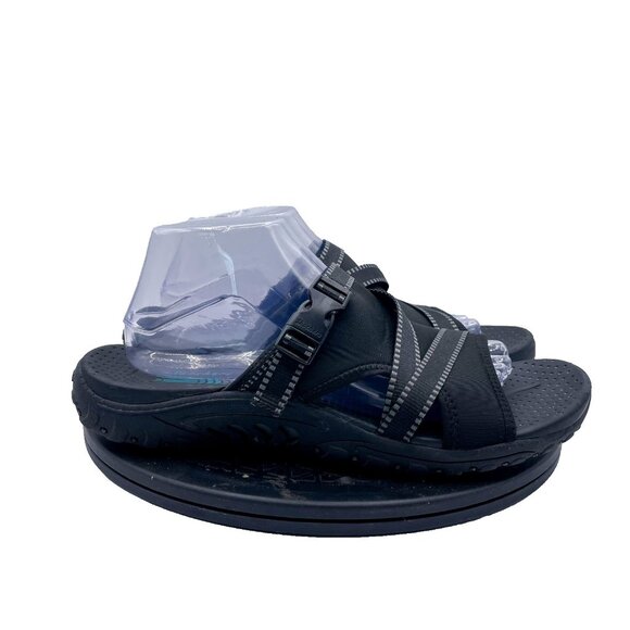 Skechers Women's Reggae Slides Black Size 10 Outdoor Lifestyle Perfect Sandals - Picture 1 of 8